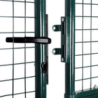 Cancello per Recinzione a Doppia Porta 300x150 cm Acciaio Verniciato Verde Scuro