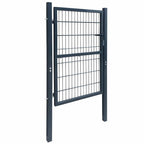 Cancello per Recinzione in Acciaio 100x200 cm Antracite