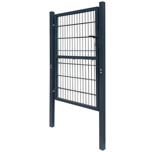Cancello per Recinzione in Acciaio 100x200 cm Antracite