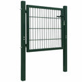 Cancello per Recinzione in Acciaio Verde 100x100 cm
