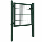 Cancello per Recinzione in Acciaio Verde 100x100 cm