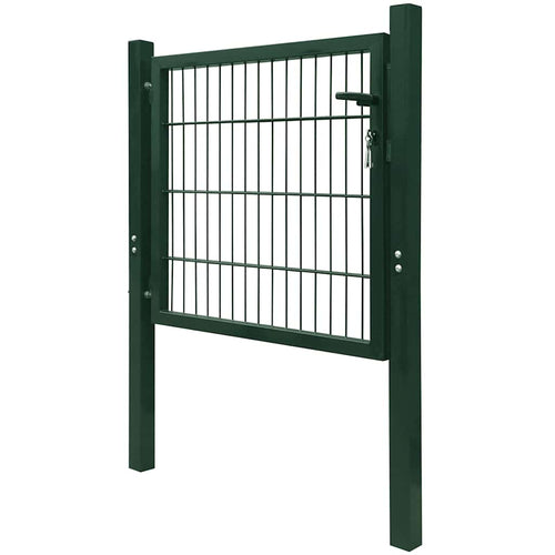 Cancello per Recinzione in Acciaio Verde 100x100 cm