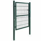 Cancello per Recinzione in Acciaio 100x200 cm Verde