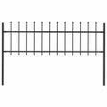 Recinzione da Giardino Woerden con Punta a Lancia in Acciaio 181x60 cm Nero