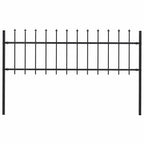 Recinzione da Giardino Woerden con Punta a Lancia in Acciaio 181x60 cm Nero