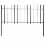 Recinzione da Giardino Woerden con Punta a Lancia in Acciaio 181x80 cm Nero