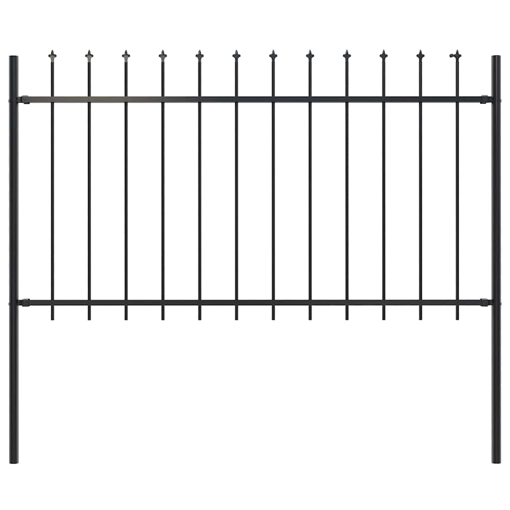 Recinzione da Giardino Woerden con Punta a Lancia in Acciaio 181x100 cm Nero