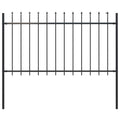 Recinzione da Giardino Woerden con Punta a Lancia in Acciaio 181x100 cm Nero