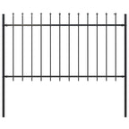 Recinzione da Giardino Woerden con Punta a Lancia in Acciaio 181x100 cm Nero