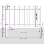 Recinzione da Giardino Woerden con Punta a Lancia in Acciaio 181x100 cm Nero