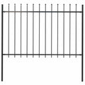 Recinzione da Giardino Woerden con Punta a Lancia in Acciaio 181x120 cm Nero