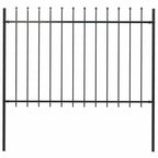 Recinzione da Giardino Woerden con Punta a Lancia in Acciaio 181x120 cm Nero