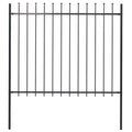 Recinzione da Giardino Woerden con Punta a Lancia in Acciaio 181x150 cm Nero