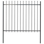 Recinzione da Giardino Woerden con Punta a Lancia in Acciaio 181x150 cm Nero