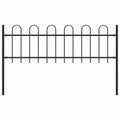 Recinzione da Giardino BOXTEL Acciaio Verniciato 181x60 cm Nero