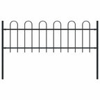 Recinzione da Giardino BOXTEL Acciaio Verniciato 181x60 cm Nero