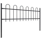 Recinzione da Giardino BOXTEL Acciaio Verniciato 181x60 cm Nero