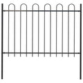 Recinzione da Giardino BOXTEL in Acciaio con Parte Superiore ad Anello 181x120 cm Nero