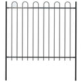 Recinzione da Giardino BOXTEL con Parte Superiore ad Anello in Acciaio 181x150 cm Nero