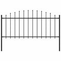 Recinzione da Giardino Woerden con Punta a Lancia in Acciaio 170x75 cm Nero