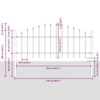 Recinzione da Giardino Woerden con Punta a Lancia in Acciaio 170x75 cm Nero