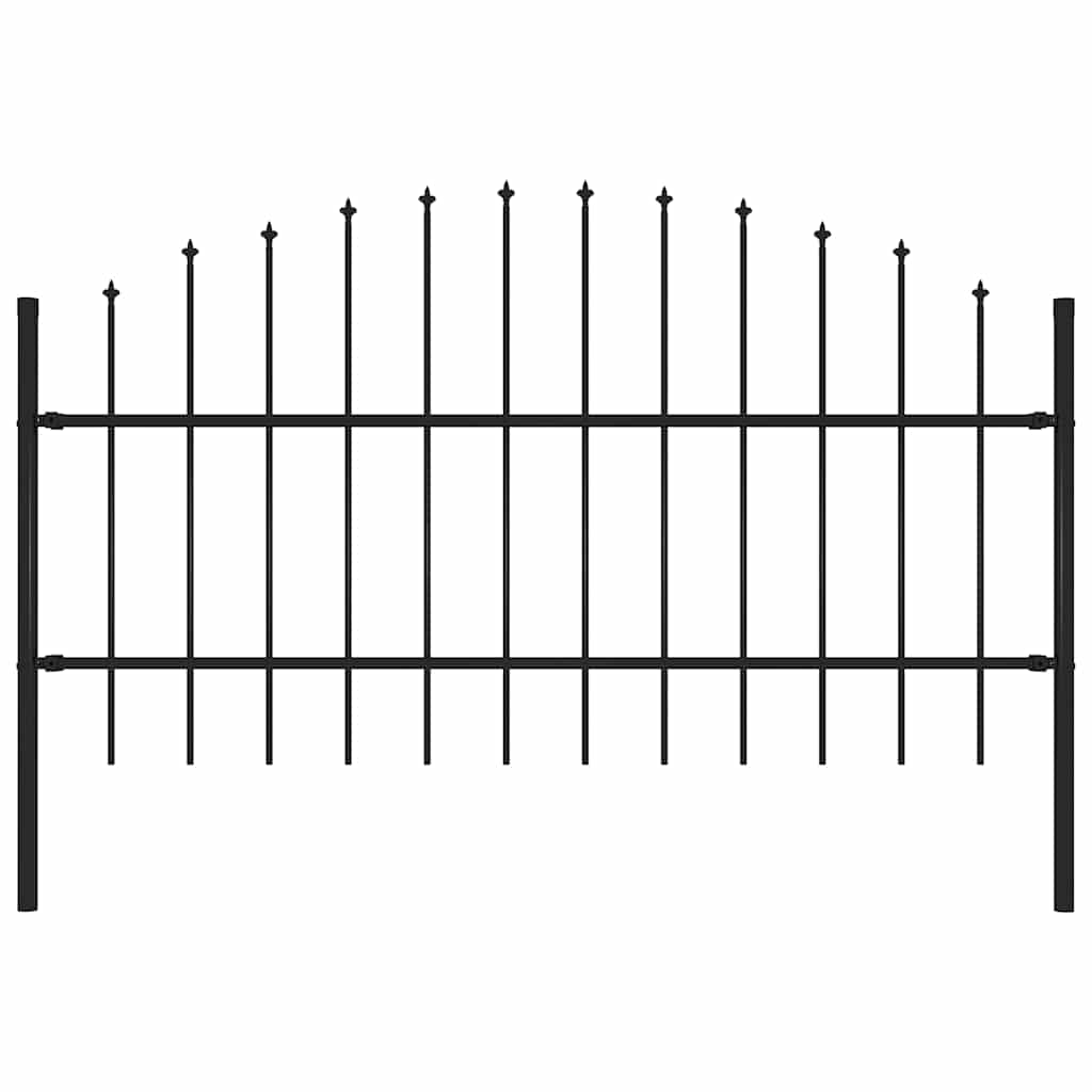 Recinzione da Giardino Woerden con Punta a Lancia in Acciaio 170x100 cm Nero