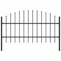 Recinzione da Giardino Woerden con Punta a Lancia in Acciaio 170x100 cm Nero