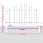 Recinzione da Giardino Woerden con Punta a Lancia in Acciaio 170x100 cm Nero