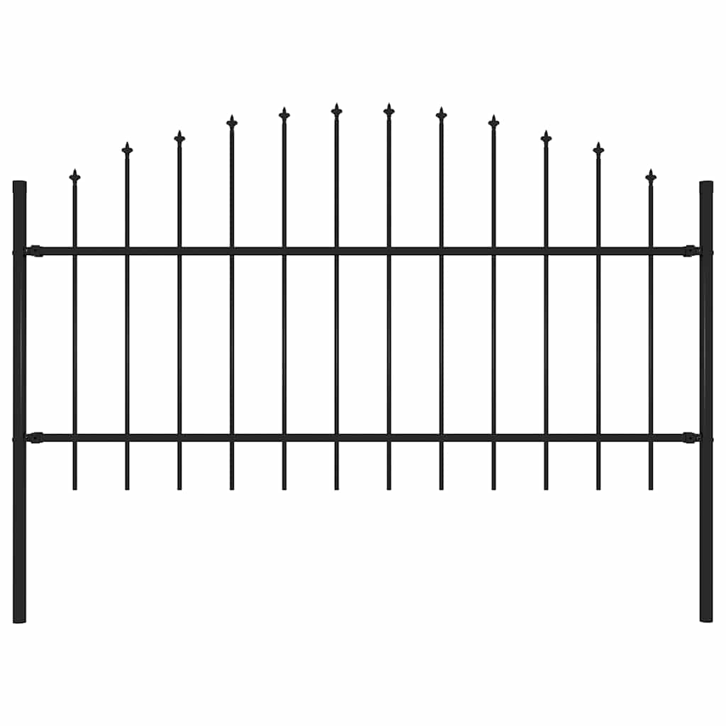 Recinzione da Giardino Woerden con Punta a Lancia in Acciaio 170x125 cm Nero