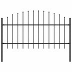 Recinzione da Giardino Woerden con Punta a Lancia in Acciaio 170x125 cm Nero