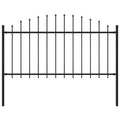 Recinzione da Giardino Woerden con Punta a Lancia in Acciaio 170x150 cm Nero
