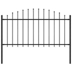 Recinzione da Giardino Woerden con Punta a Lancia in Acciaio 170x150 cm Nero