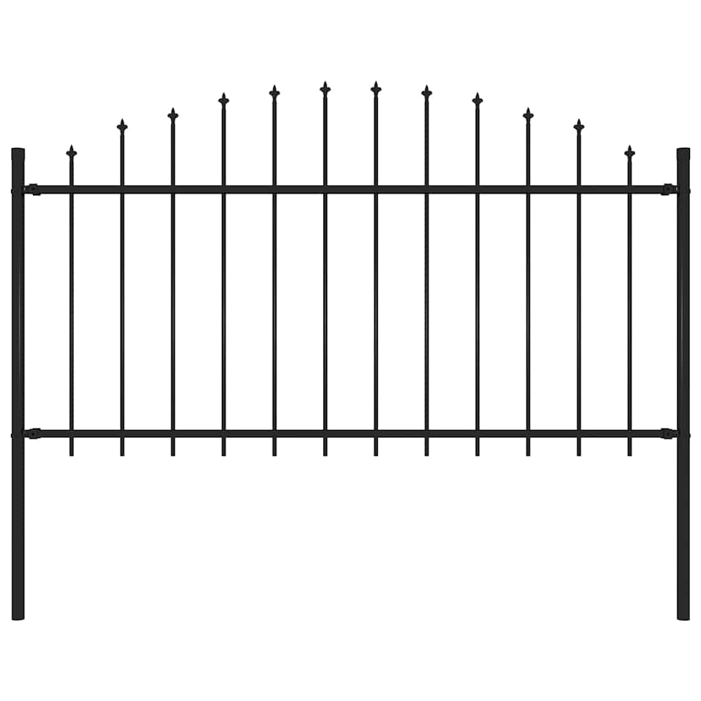 Recinzione da Giardino Woerden con Punta a Lancia in Acciaio 170x150 cm Nero