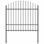 Recinzione da Giardino Woerden con Punta a Lancia in Acciaio 170x175 cm Nero