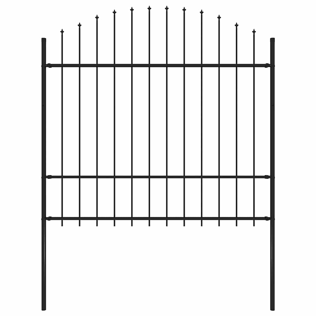 Recinzione da Giardino Woerden con Punta a Lancia in Acciaio 170x175 cm Nero