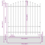 Recinzione da Giardino Woerden con Punta a Lancia in Acciaio 170x175 cm Nero