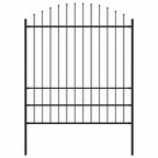 Recinzione da Giardino Woerden con Punta a Lancia in Acciaio 170x200 cm Nero
