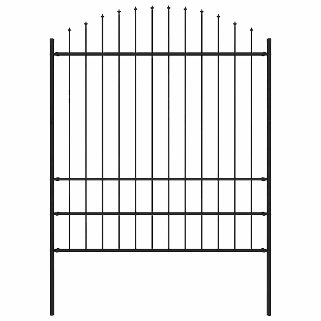 Recinzione da Giardino Woerden con Punta a Lancia in Acciaio 170x200 cm Nero