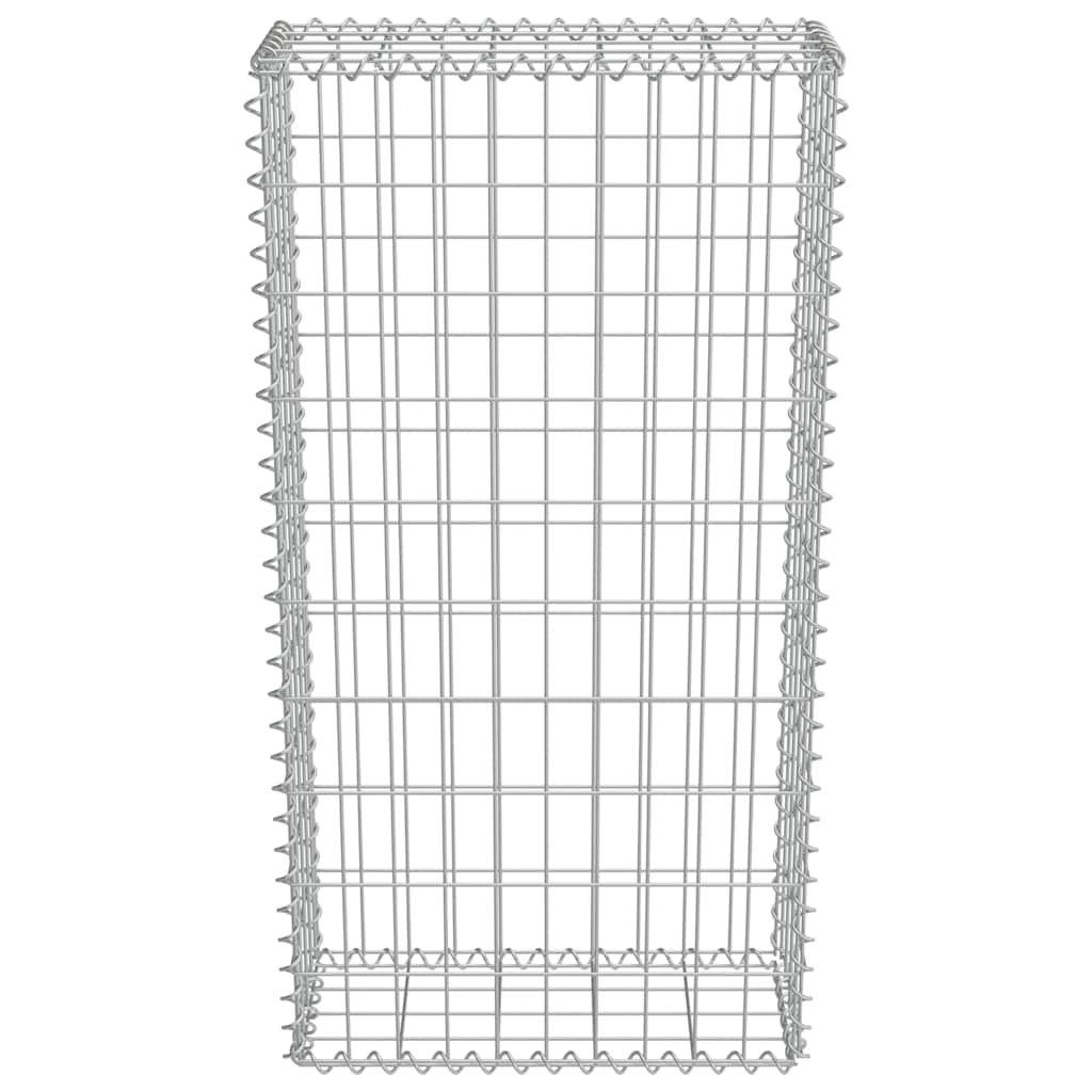 Gabbione con Copertura in Acciaio Zincato 50x20x100 cm
