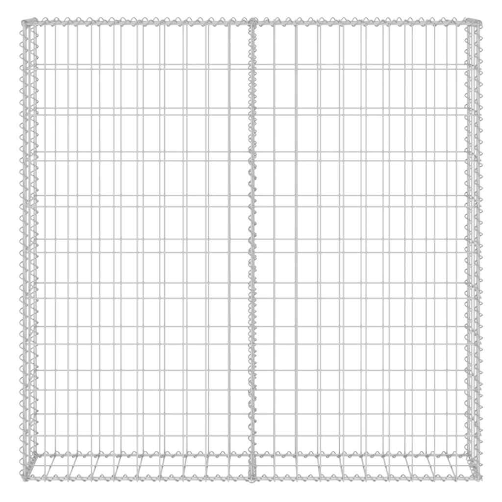Gabbione in Acciaio Zincato Coperto 80x20x100 cm