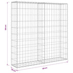 Gabbione in Acciaio Zincato Coperto 80x20x100 cm