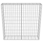 Gabbione con Copertura in Acciaio Zincato 100x20x100 cm