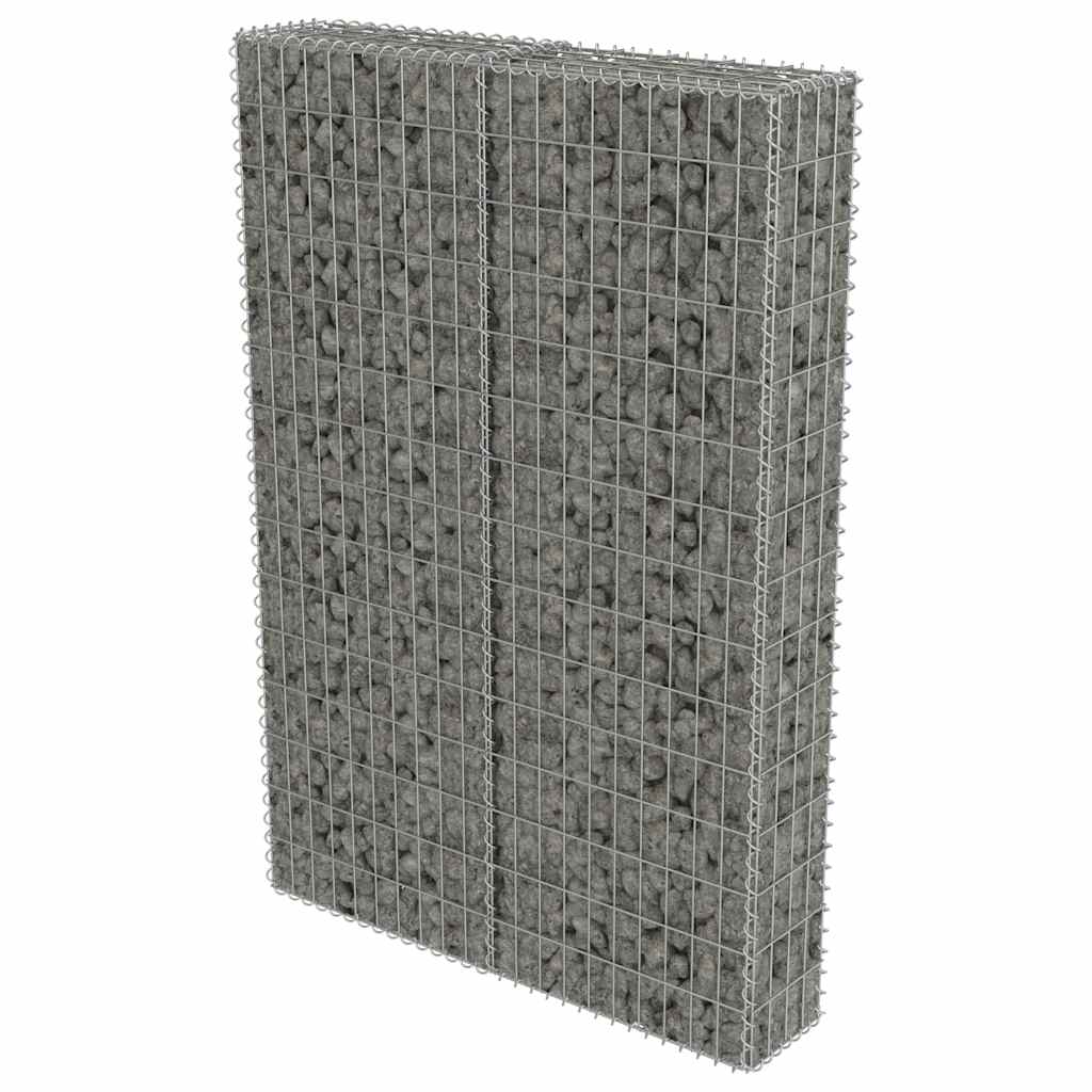 Gabbione con Copertura in Acciaio Zincato 100x20x150 cm