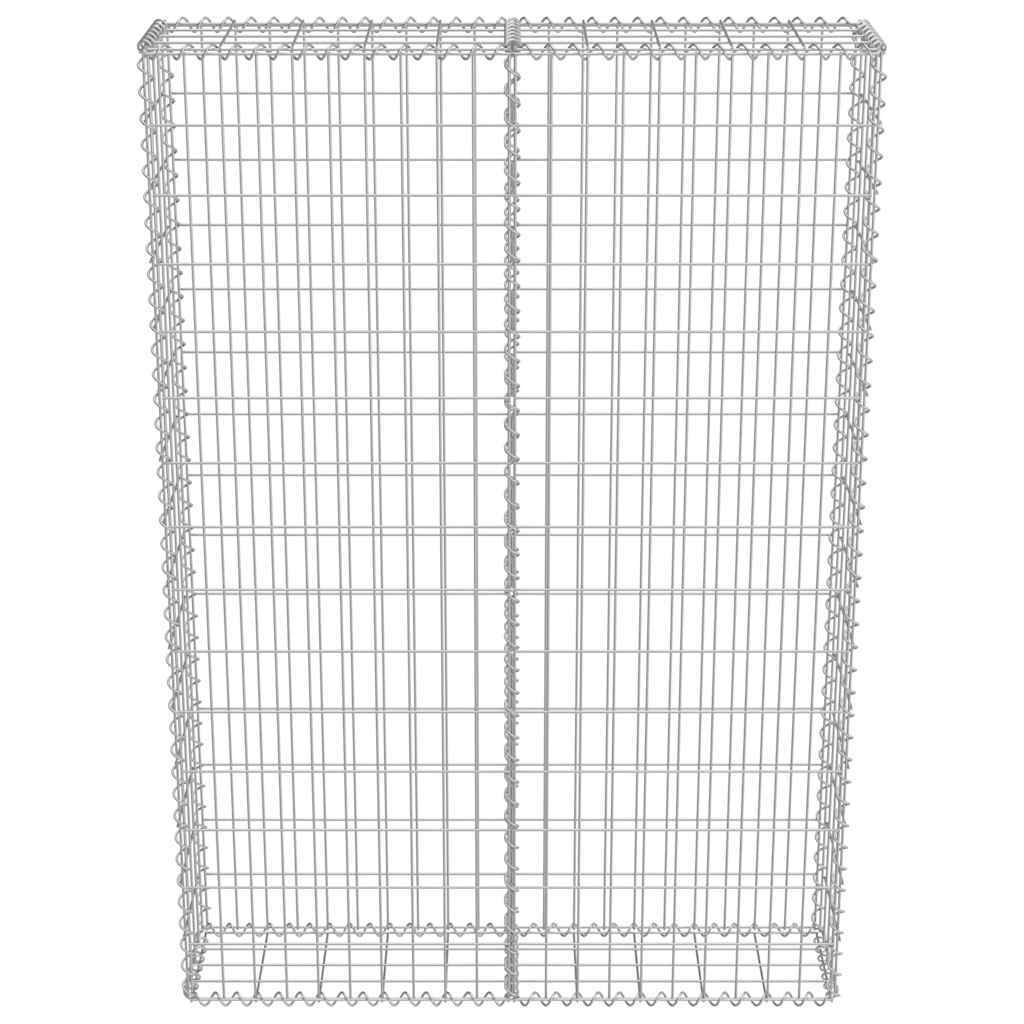 Gabbione con Copertura in Acciaio Zincato 100x20x150 cm