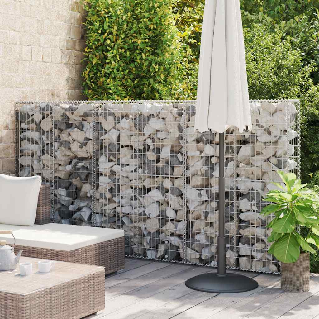 Gabbione con Copertura in Acciaio Zincato 100x20x150 cm
