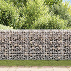 Gabbione con Copertura in Acciaio Zincato 200x20x85 cm