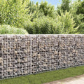 Gabbione con Copertura in Acciaio Zincato 200x20x85 cm