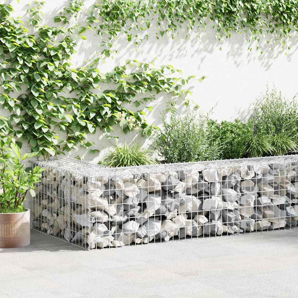 Gabbione con Copertura in Acciaio Zincato 300x50x50 cm