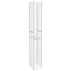 Gabbioni in Acciaio Zincato 25x25x197 cm - Set da 3 pezzi