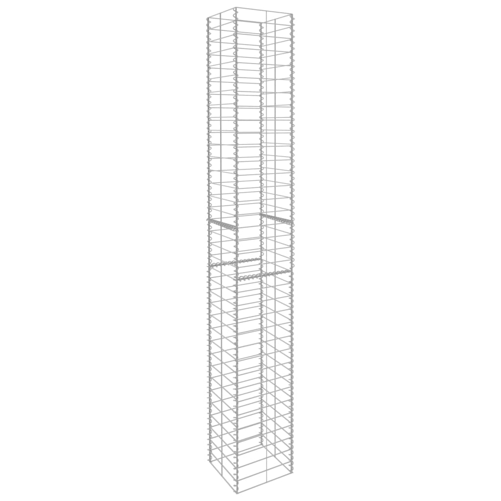 Gabbioni in Acciaio Zincato 25x25x197 cm - Set da 3 pezzi